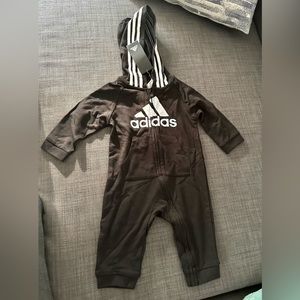 Adidas Baby One-Piece Long Sleeve Hooded Coverall - Infant